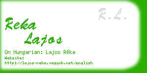 reka lajos business card